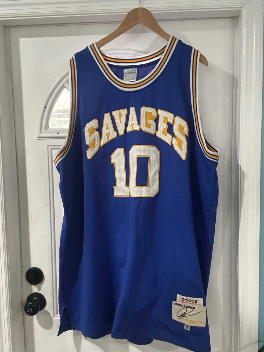 Adidas Dennis Rodman Savages #10 Jersey XXL 54 Vintage Basketball